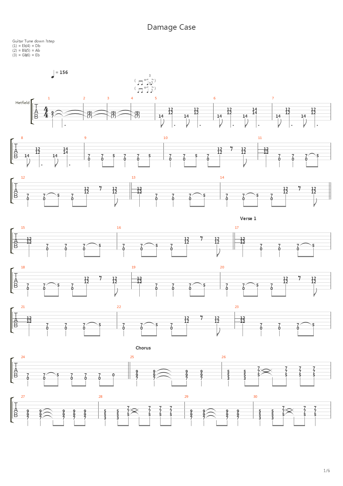Damage Case吉他谱