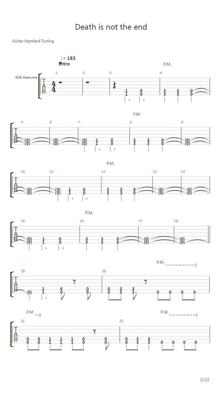 Death Is Not The End吉他谱