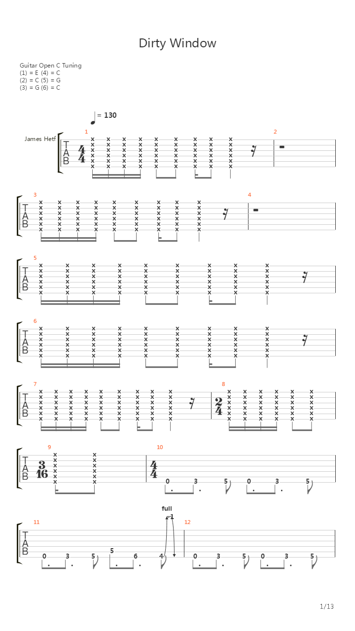 Dirty Window吉他谱