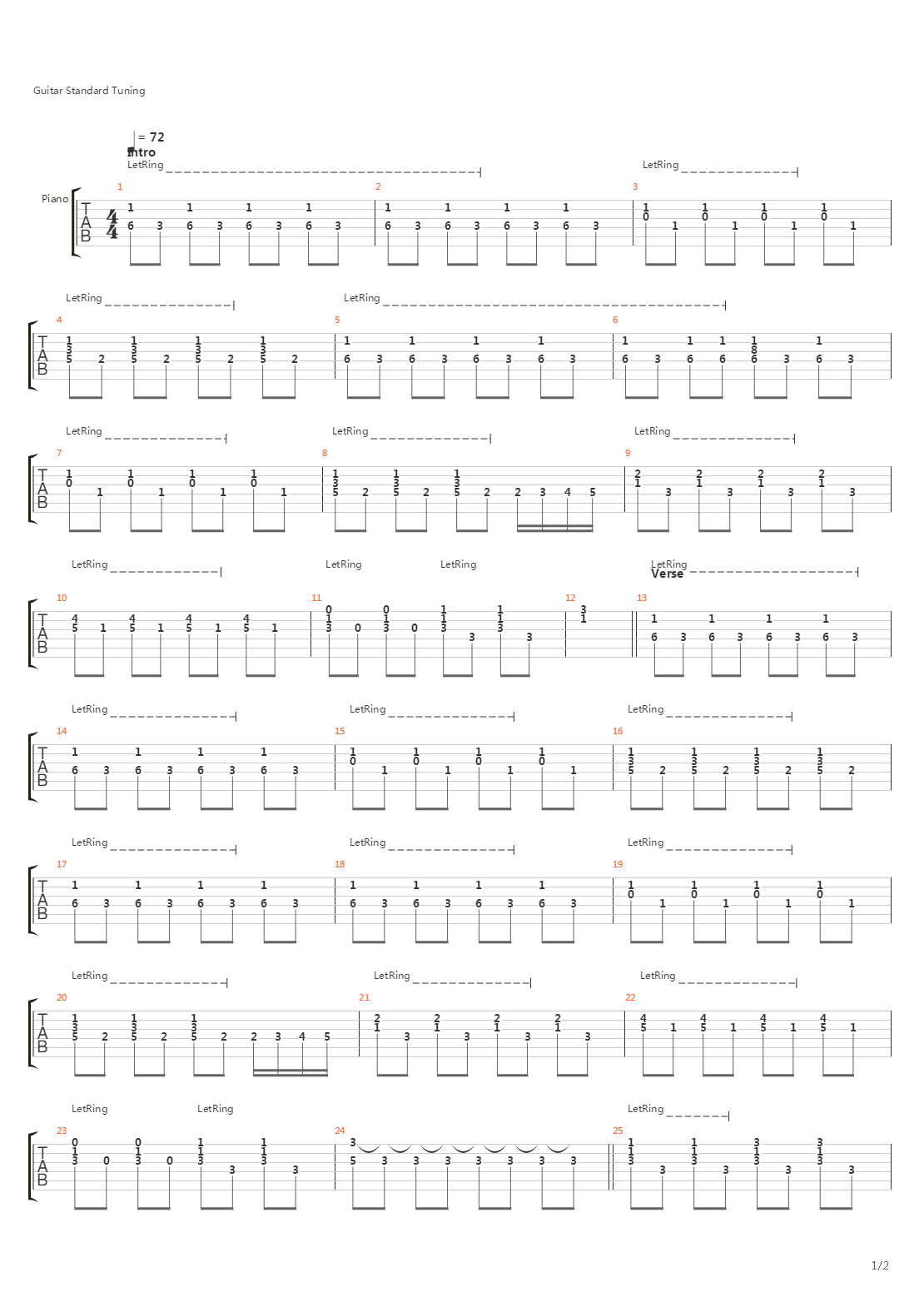 42吉他谱