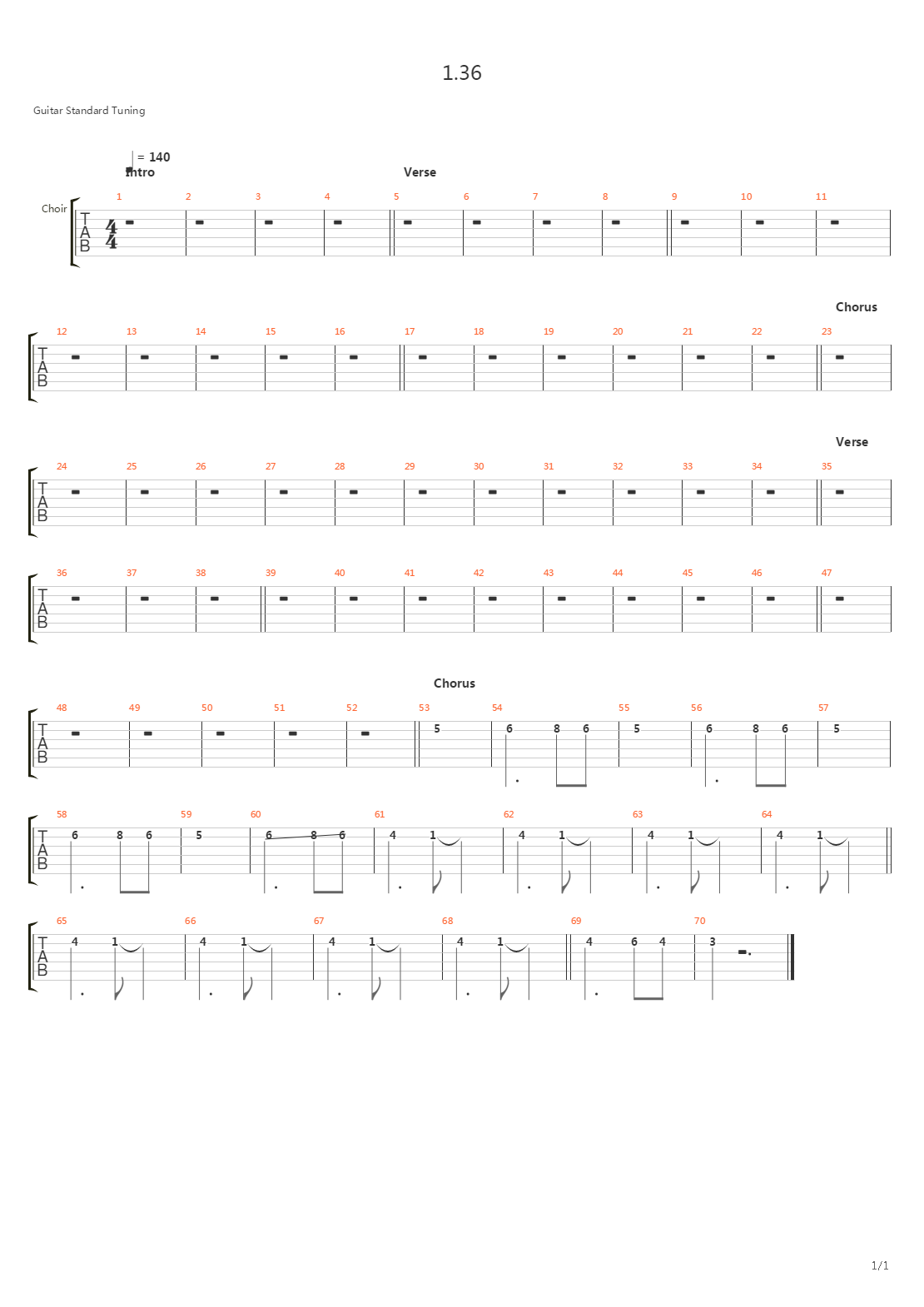 136吉他谱