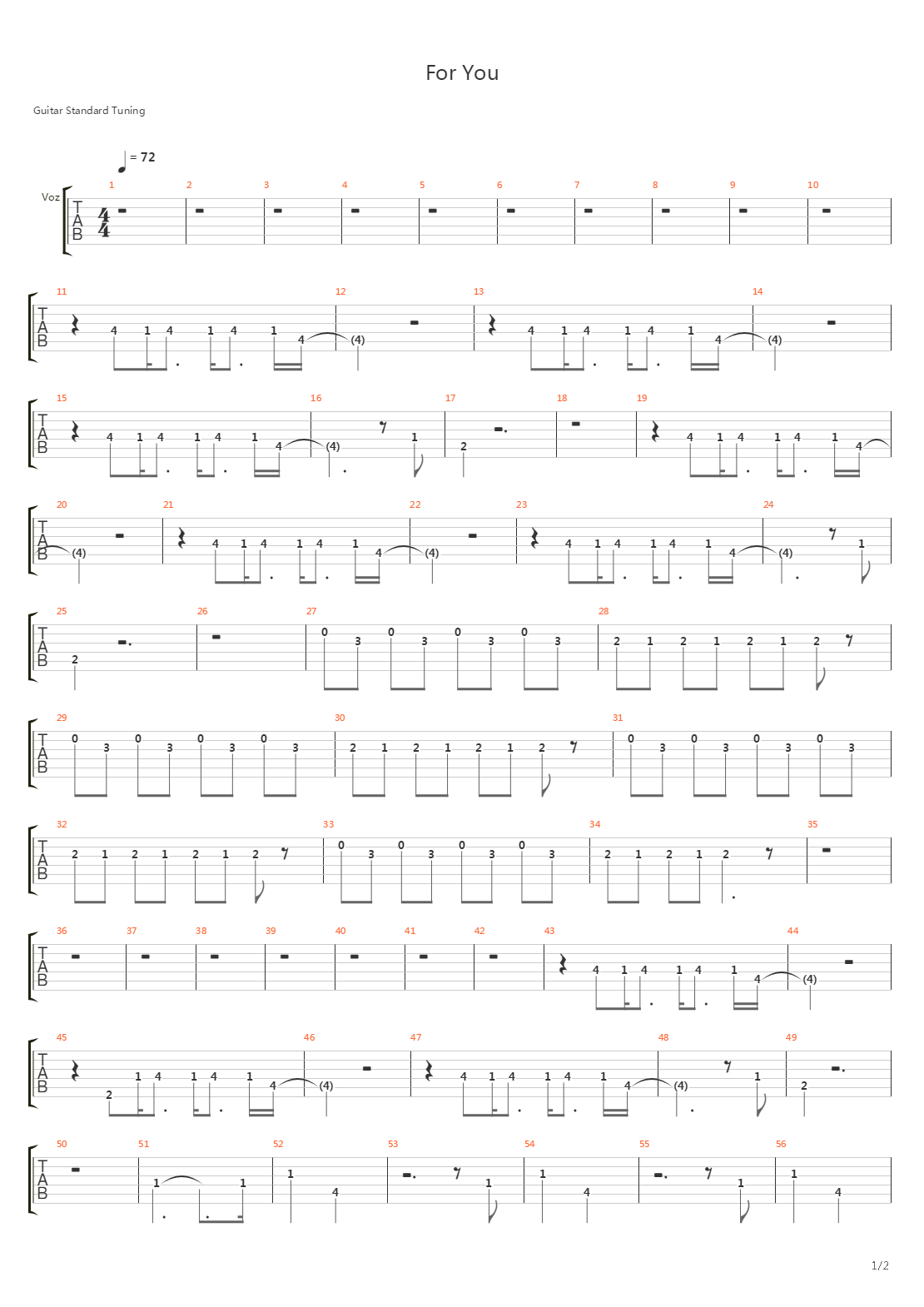 For You吉他谱
