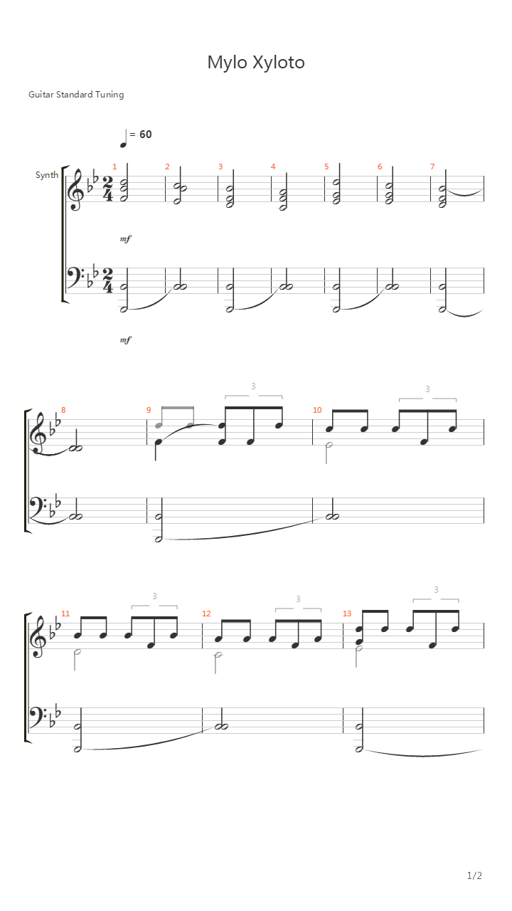 Mylo Xyloto吉他谱