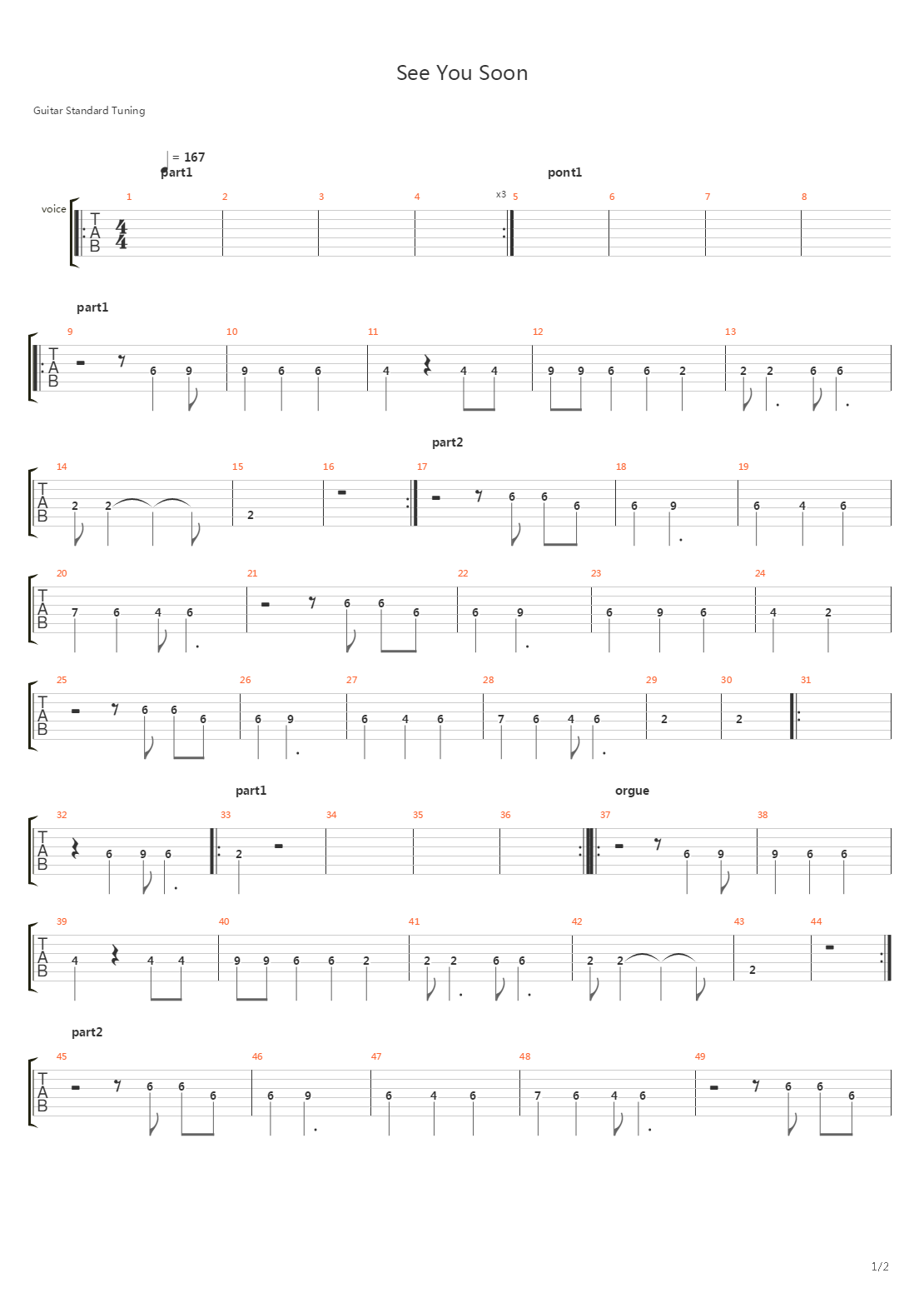 See You Soon吉他谱