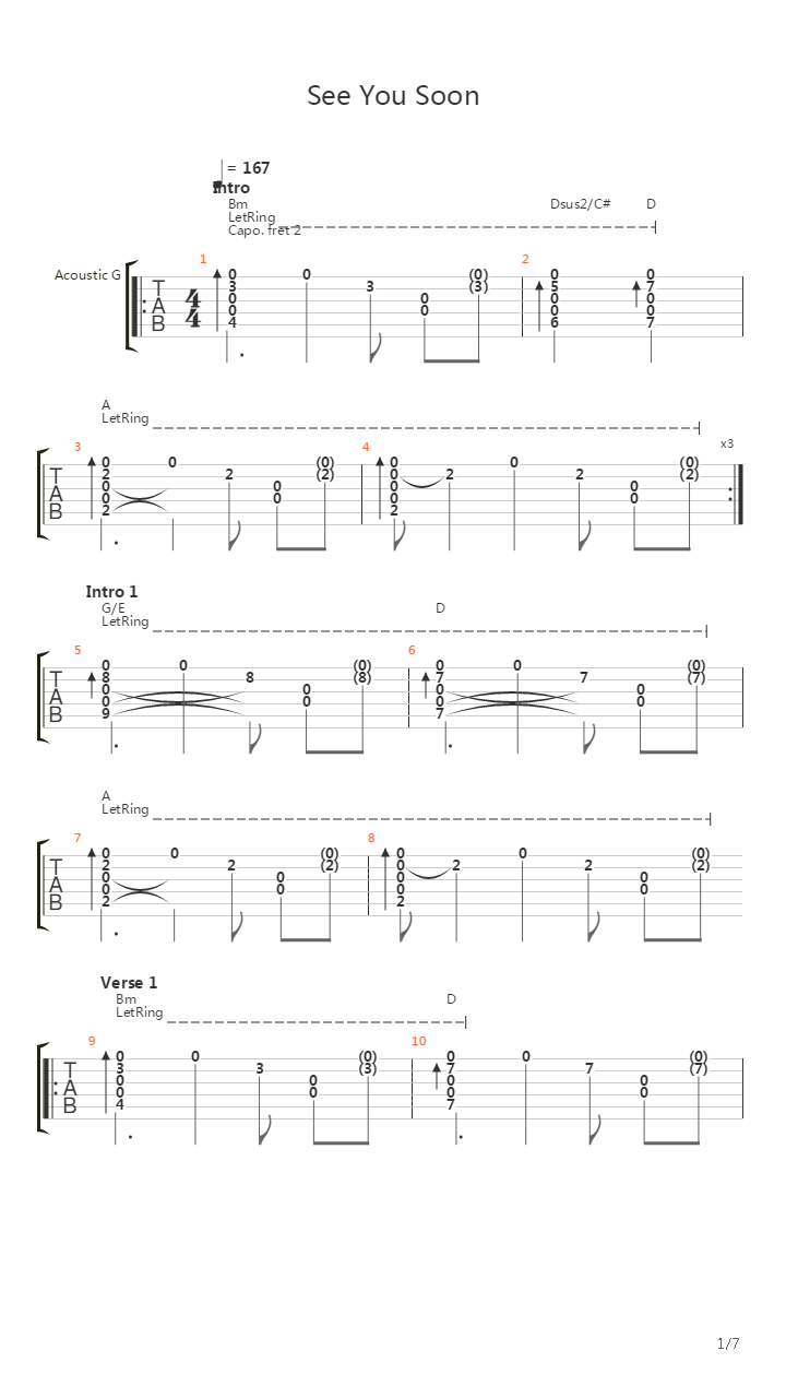 See You Soon吉他谱
