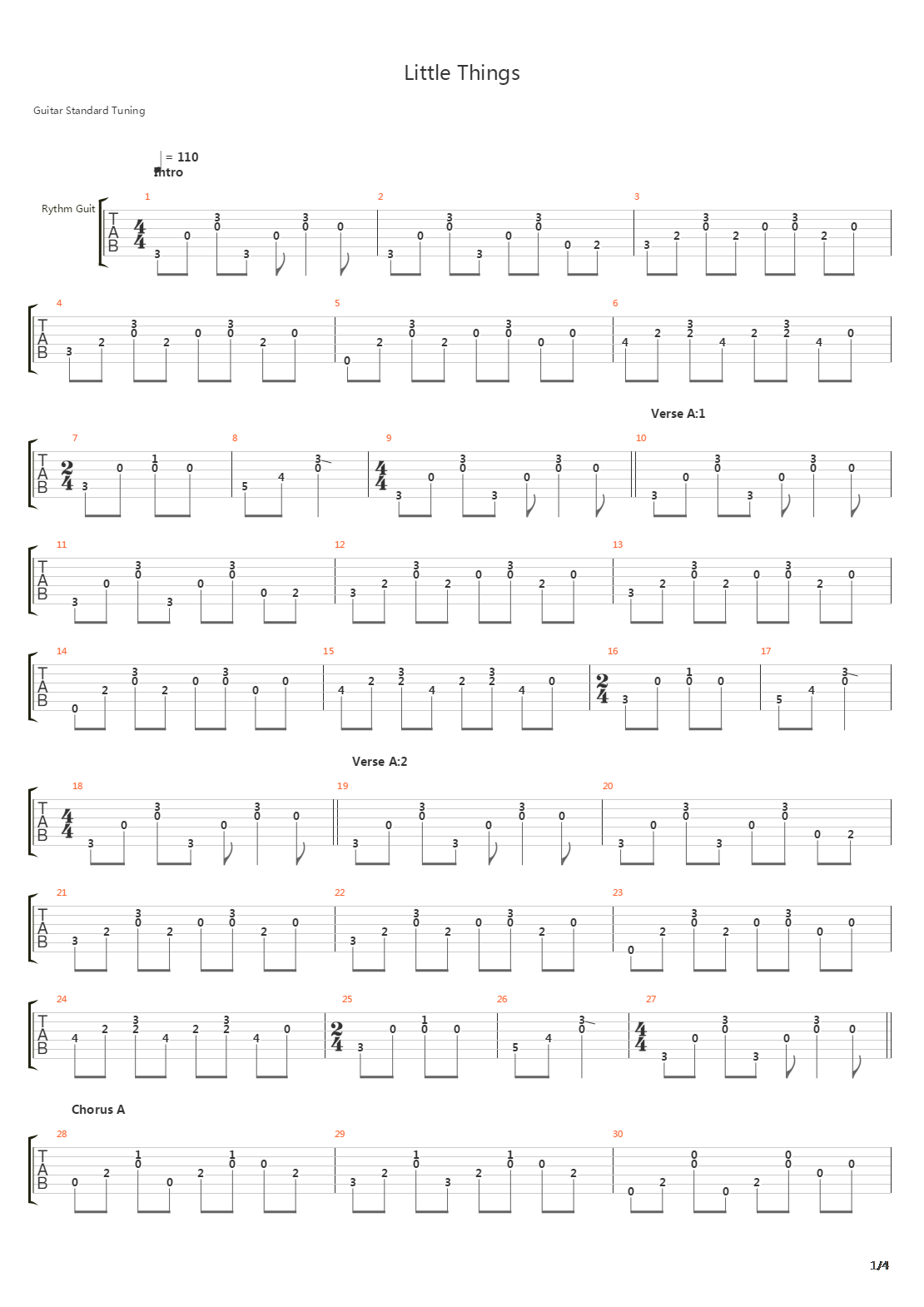 Little Things吉他谱