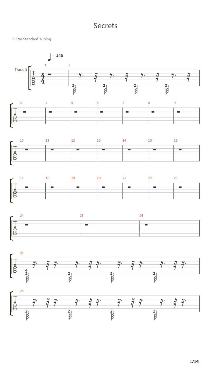 Secrets吉他谱