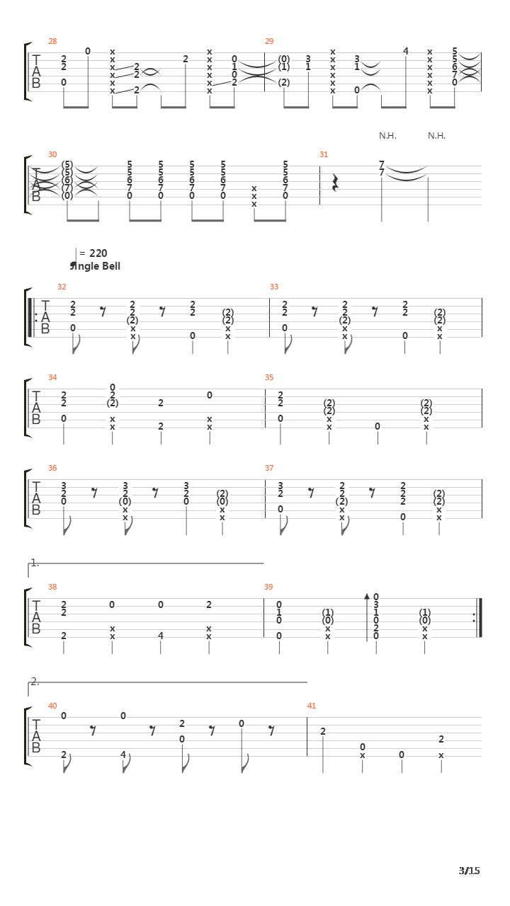 Christmas Carol Medley(圣诞组曲)吉他谱