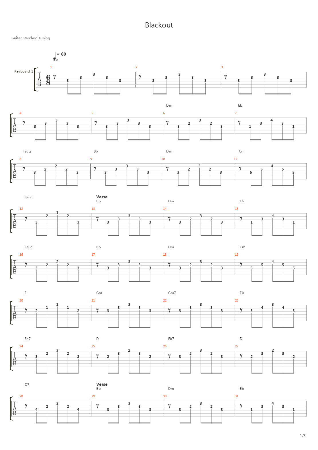 Blackout吉他谱