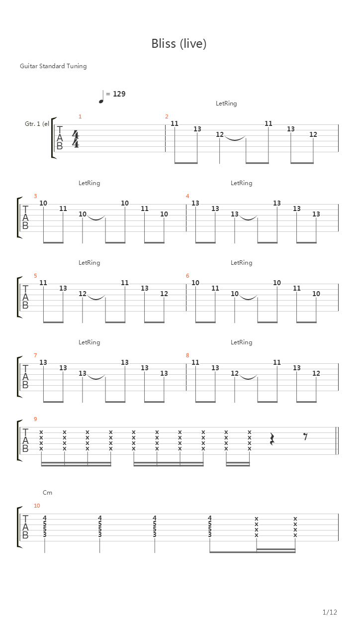 Bliss吉他谱