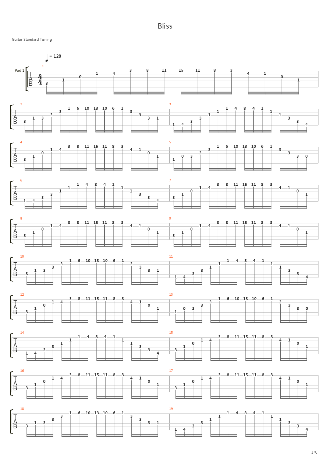 Bliss吉他谱