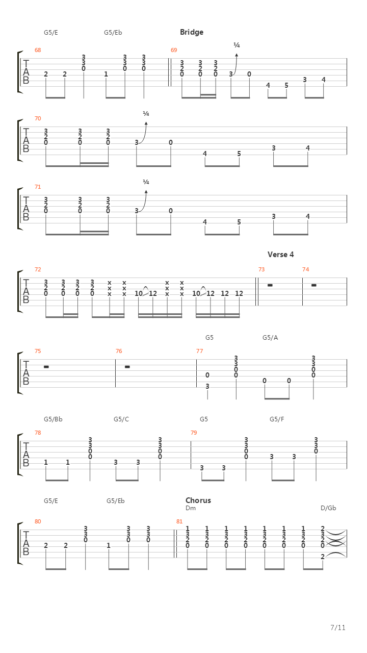 Cave吉他谱