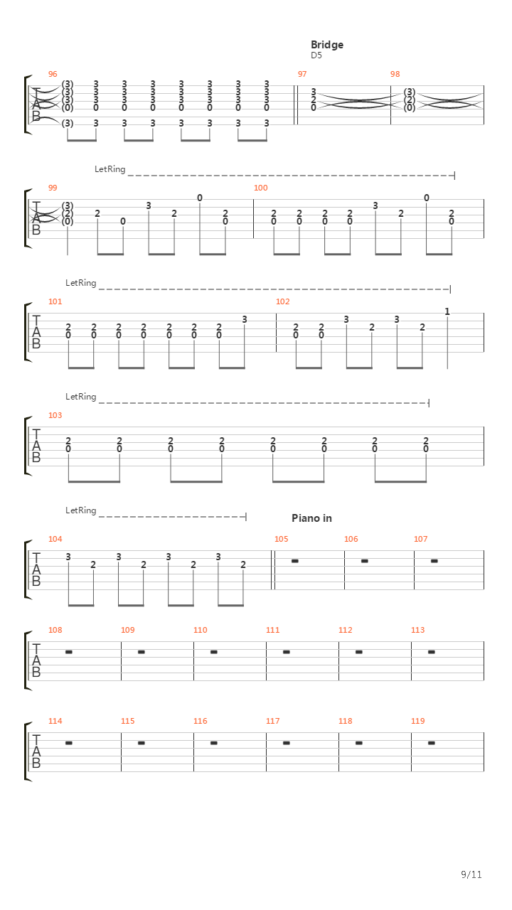 Cave吉他谱