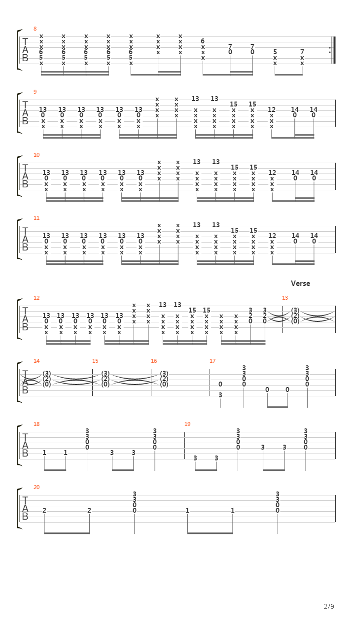 Cave吉他谱