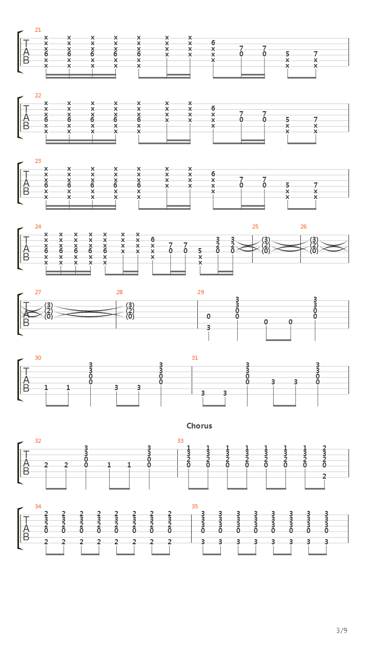 Cave吉他谱