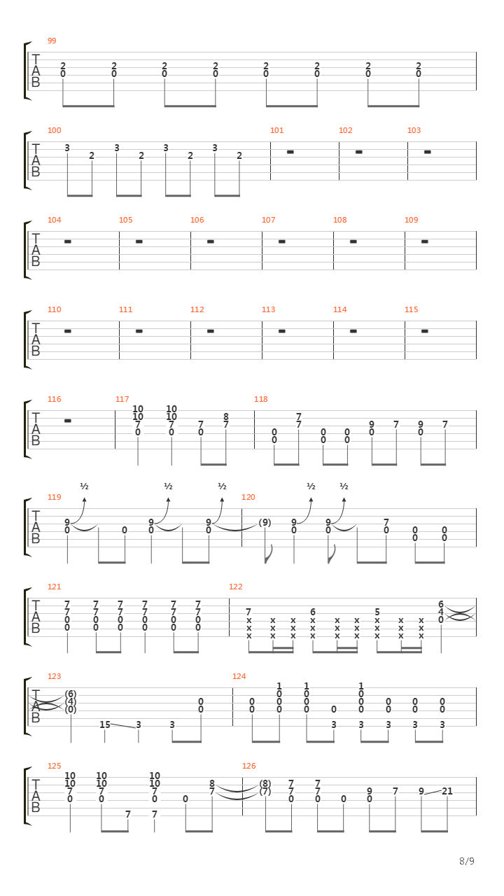 Cave吉他谱