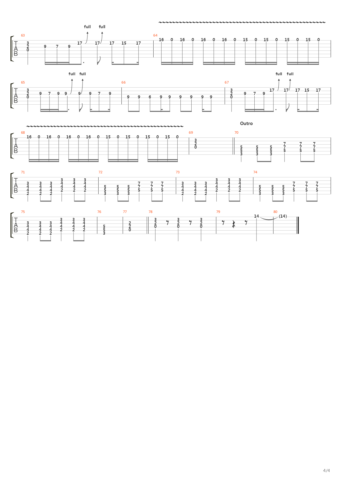 Coma吉他谱