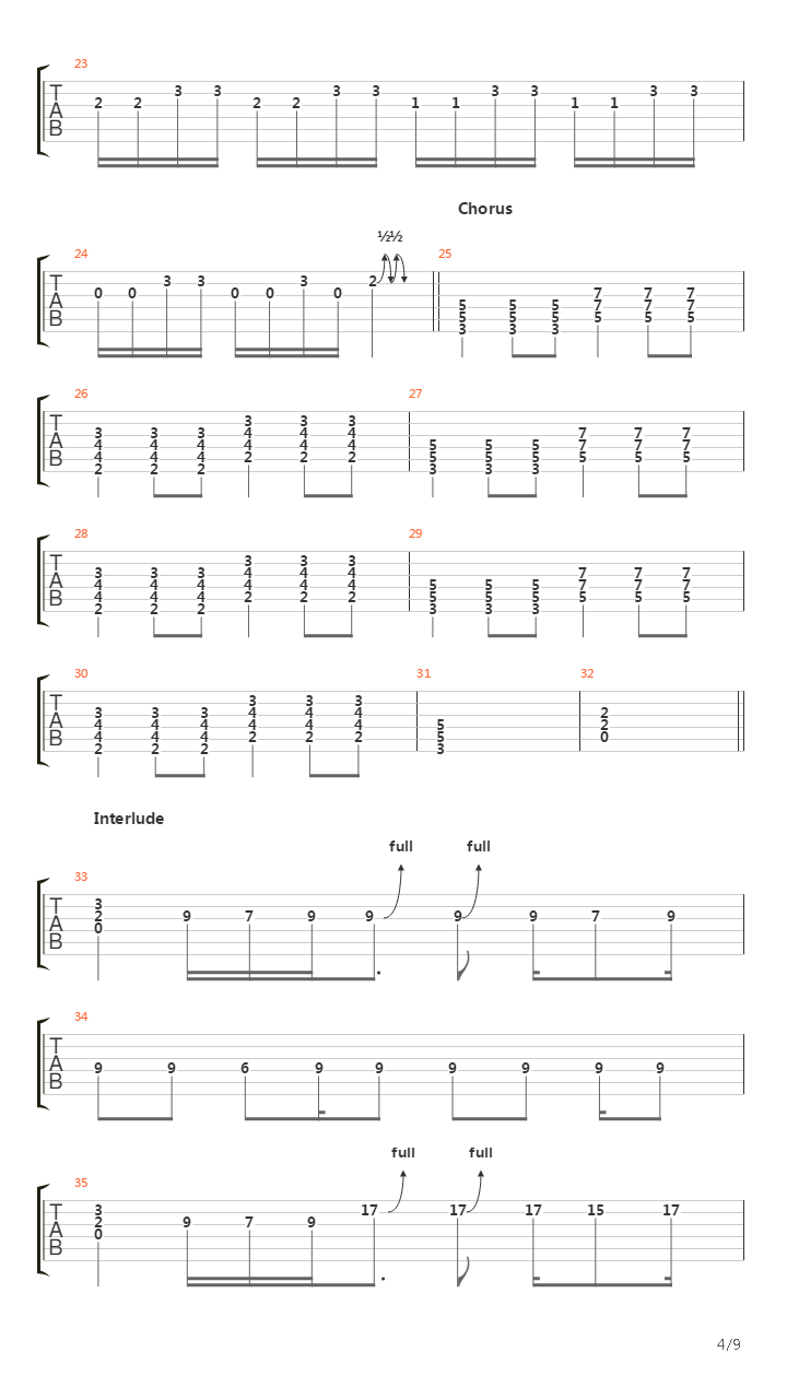 Coma吉他谱