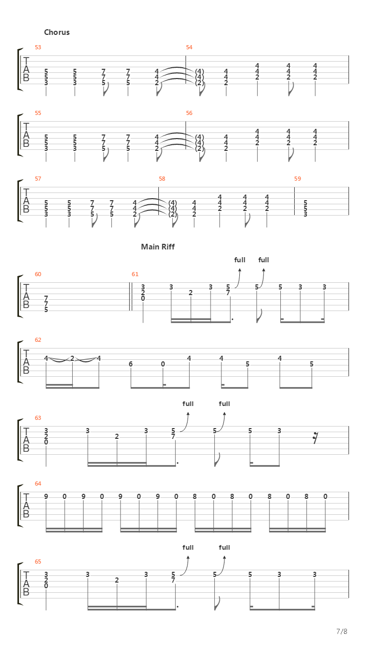 Coma吉他谱