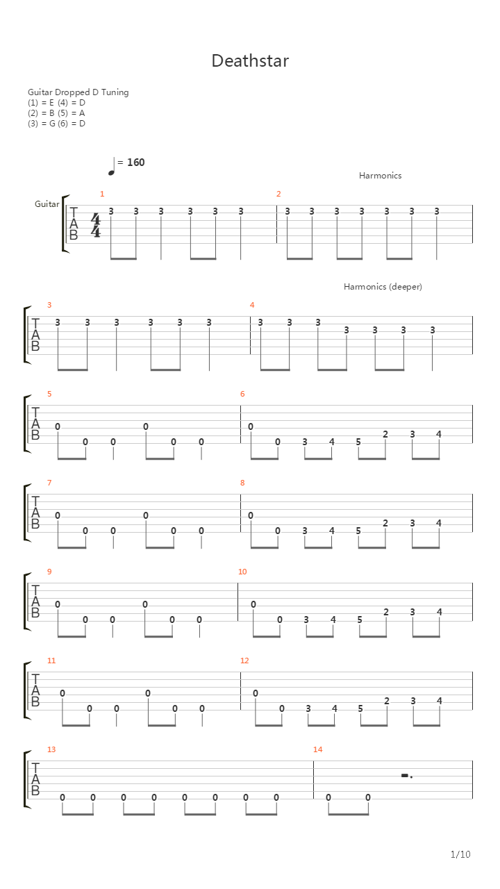 Deadstar吉他谱