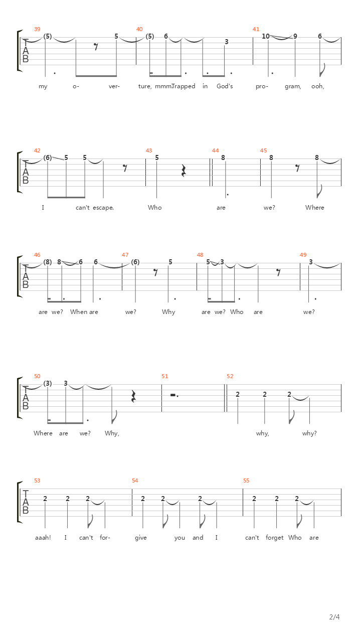 Exogenesis Symphony Part 1 Overture吉他谱