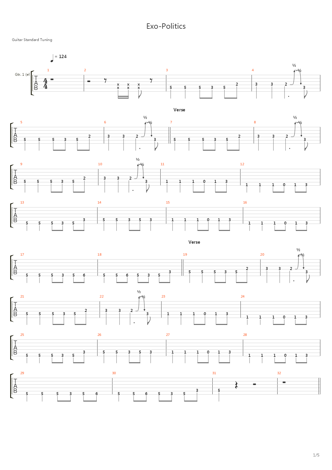 Exo-politics吉他谱