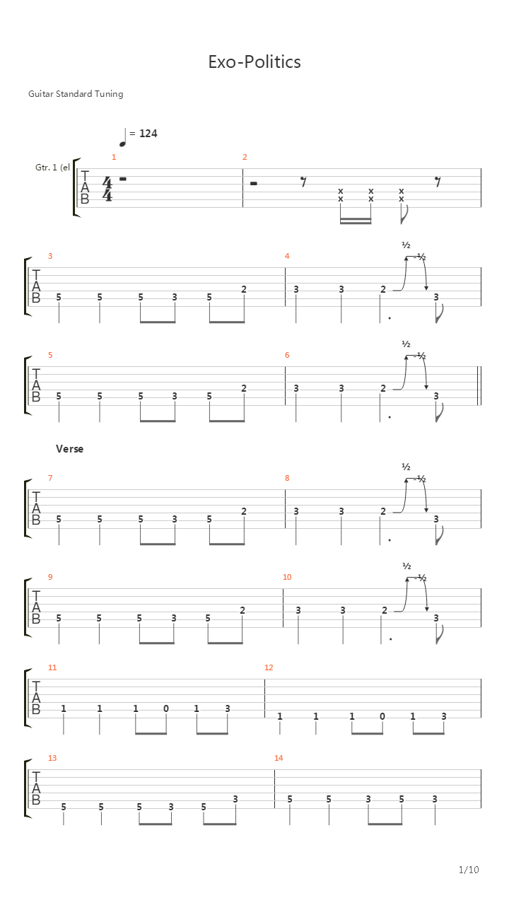 Exo-politics吉他谱