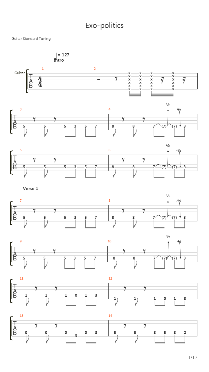 Exo-politics吉他谱