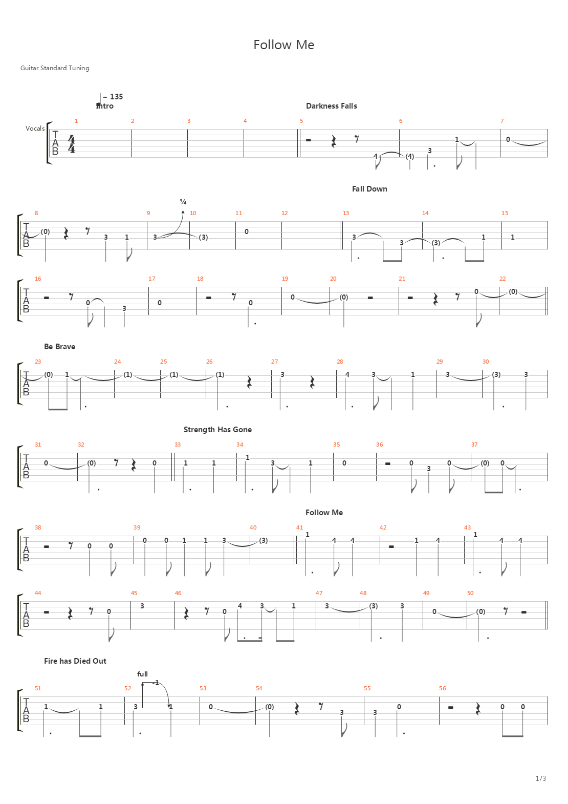 Follow Me吉他谱