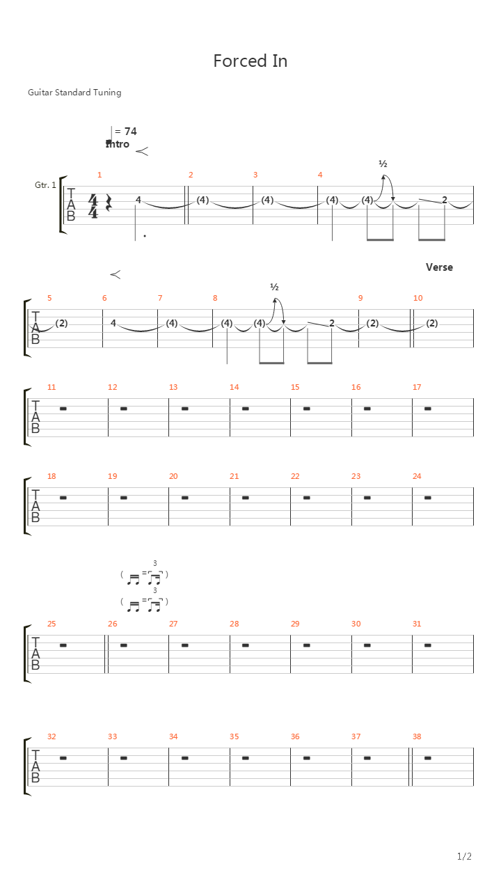 Forced In吉他谱