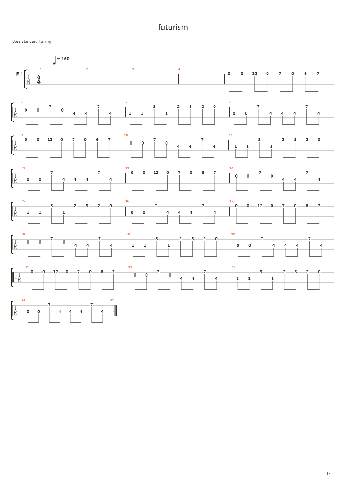 Futurism吉他谱