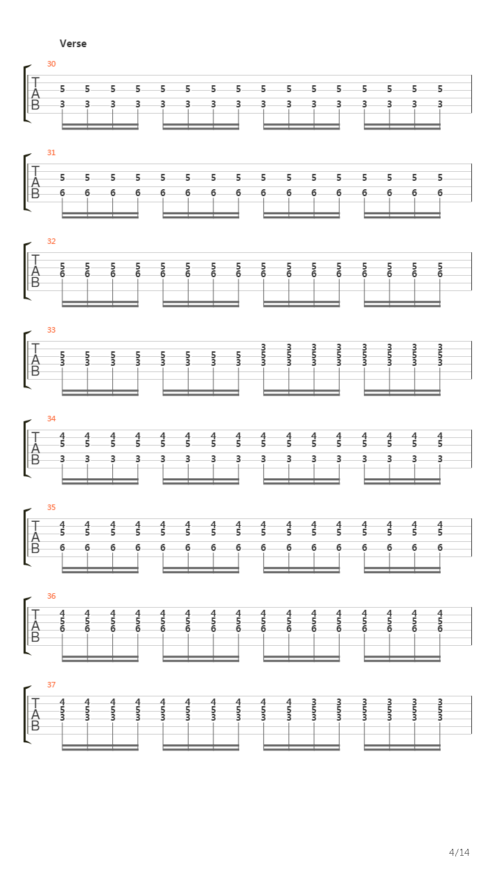 Map Of The Problematique吉他谱