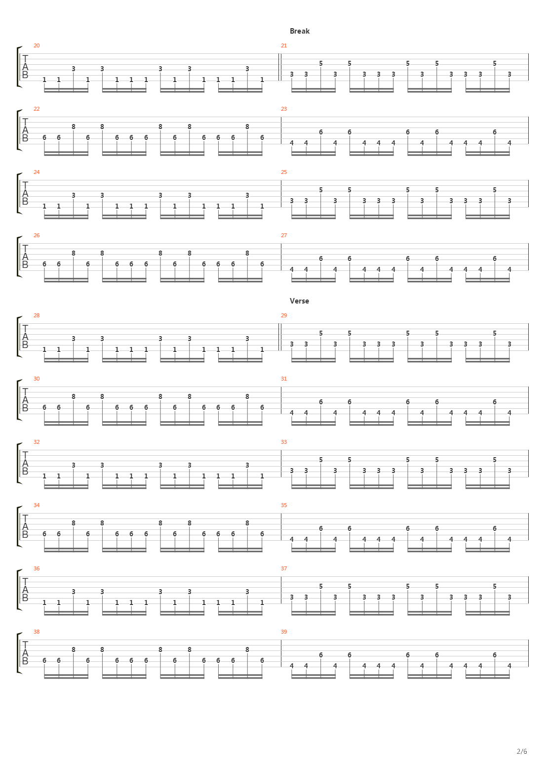 Map Of The Problematique吉他谱