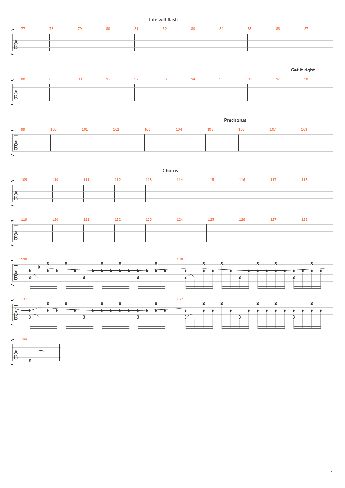 Map Of The Problematique吉他谱