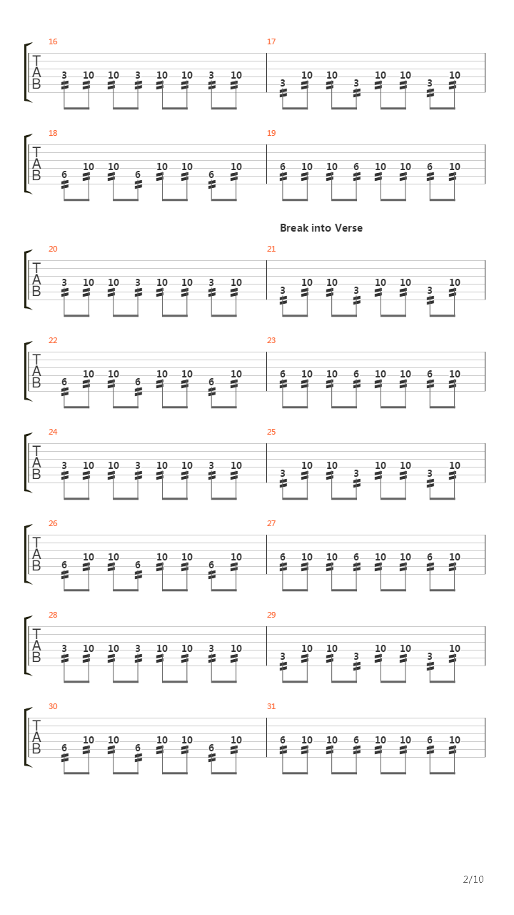Map Of The Problematique吉他谱