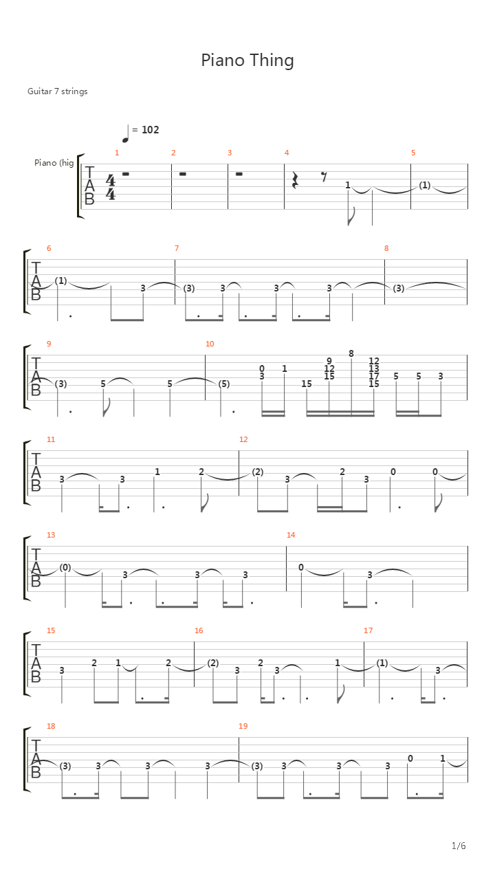 Piano Thing吉他谱
