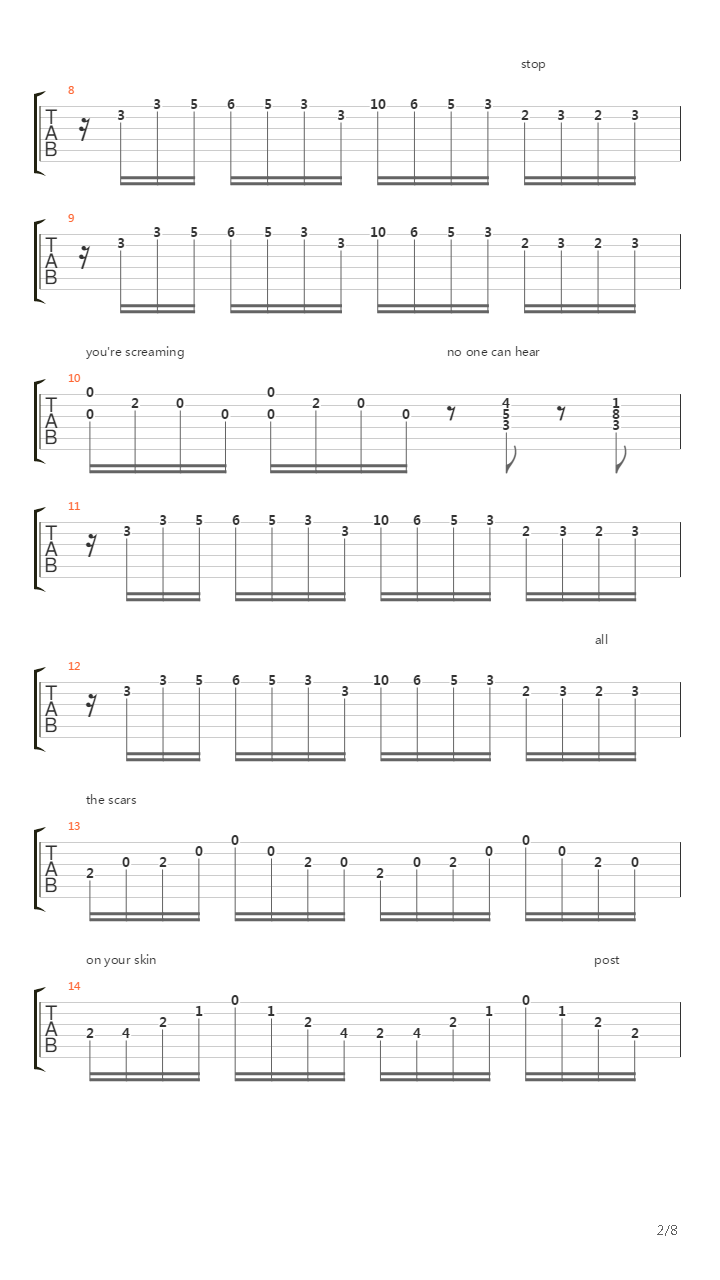 Screenager吉他谱