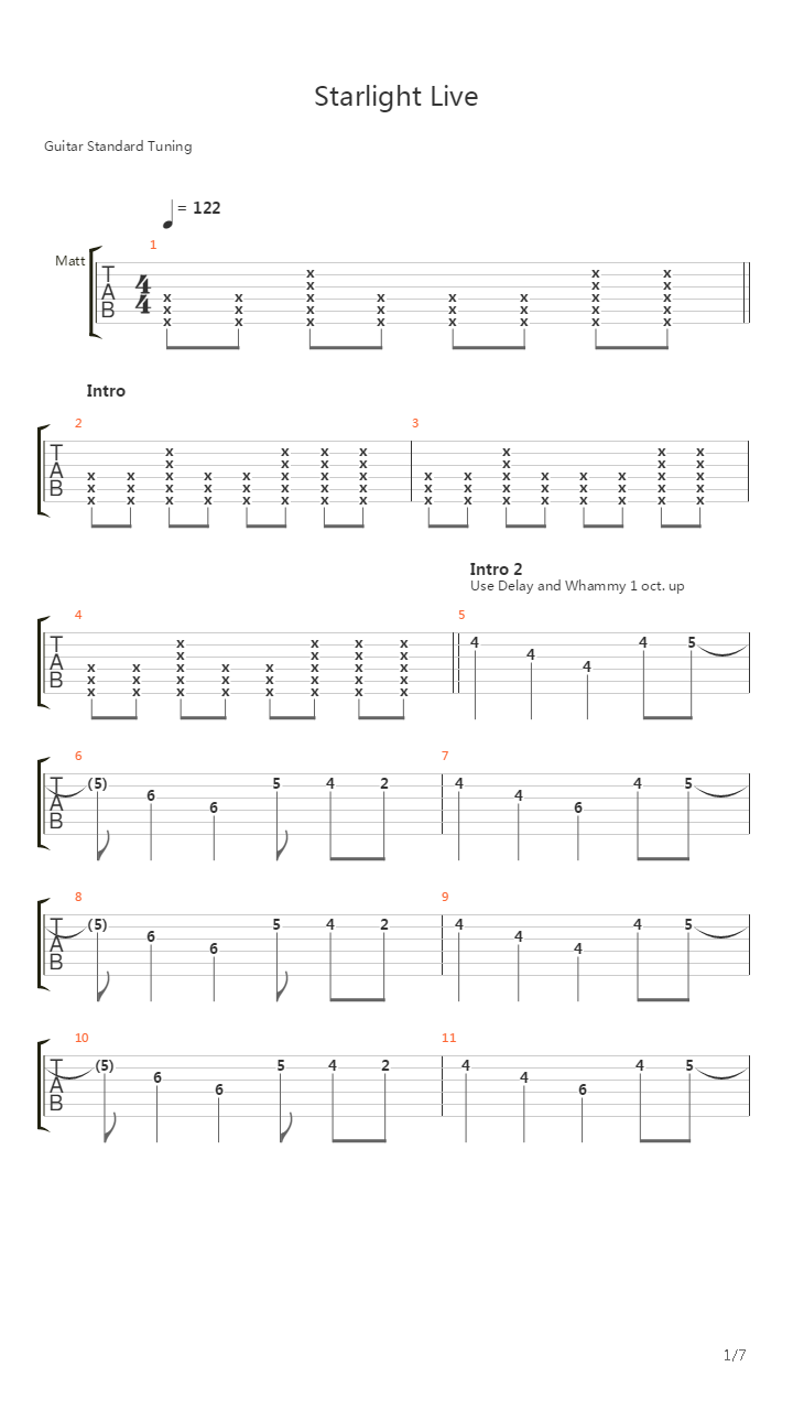 Starlight吉他谱