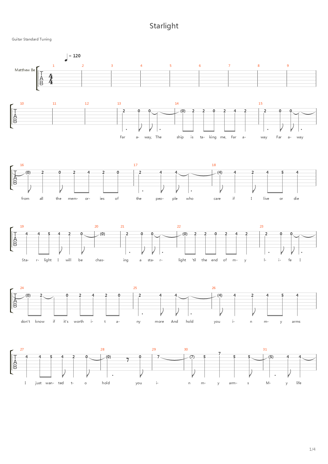 Starlight吉他谱
