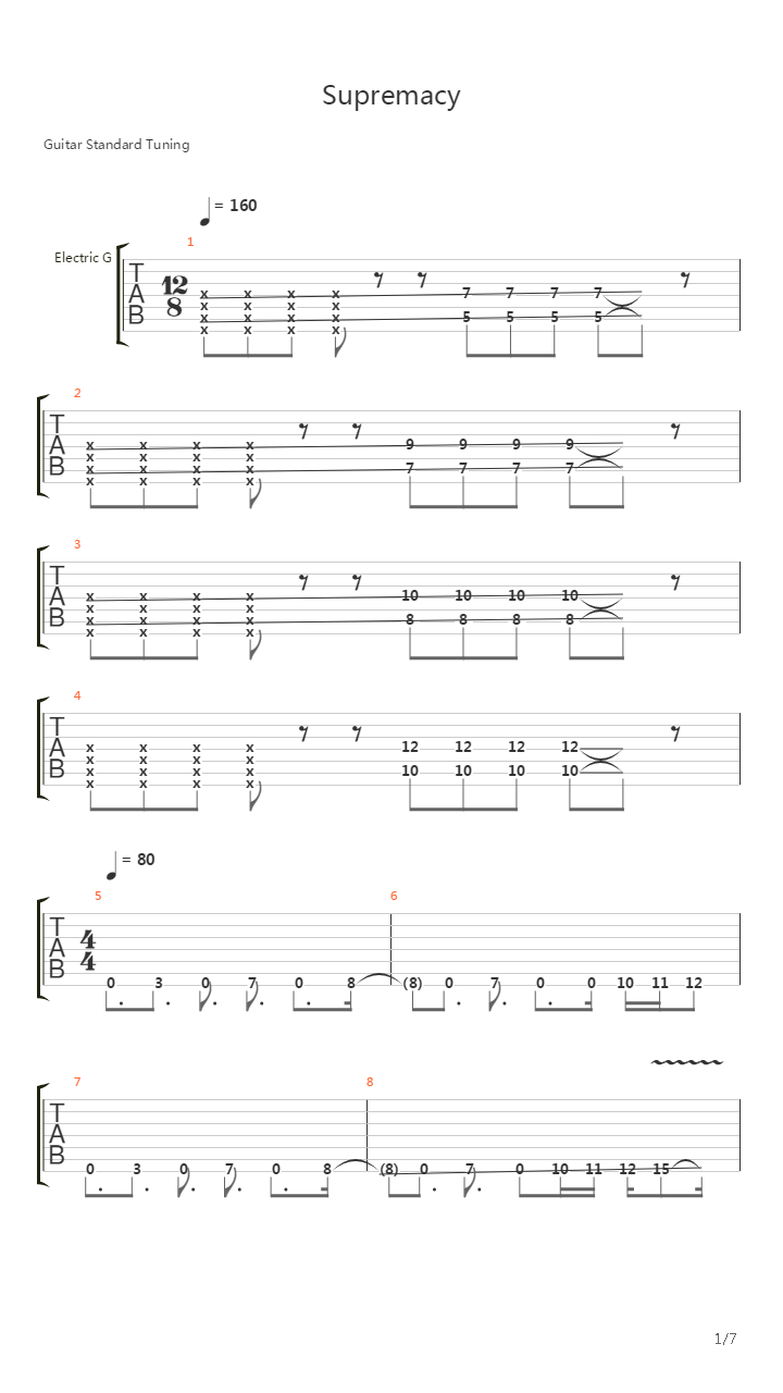 Supremacy吉他谱