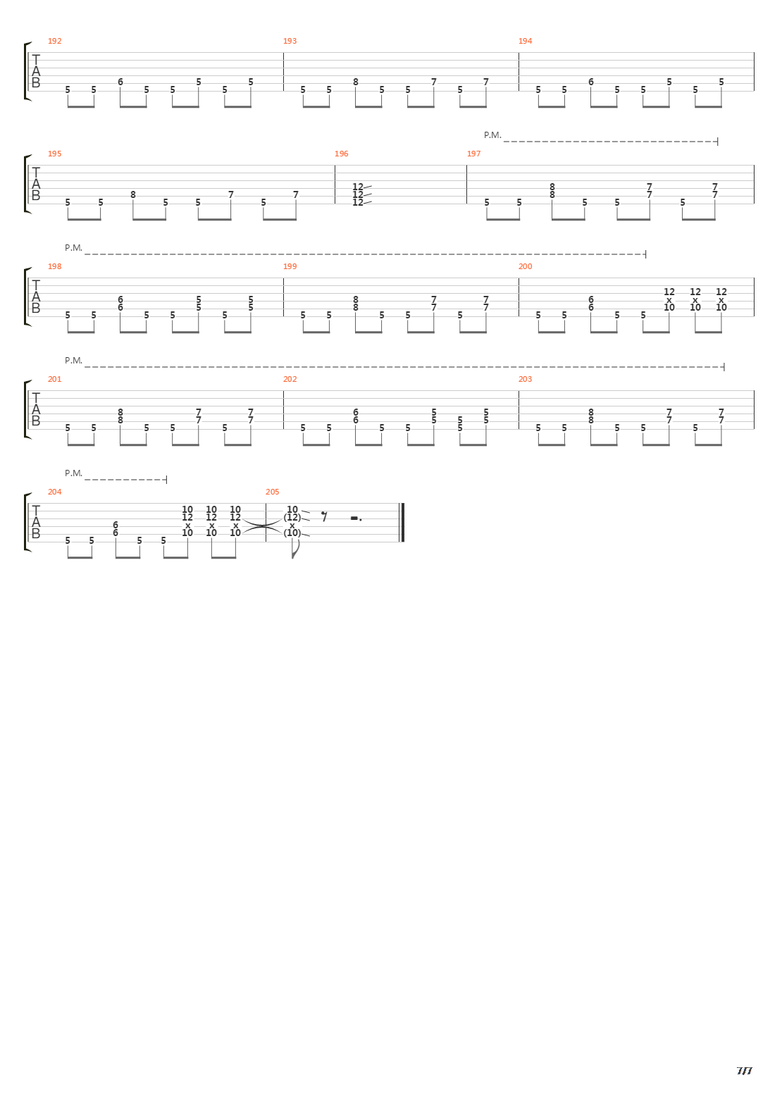 Unnatural Selection吉他谱