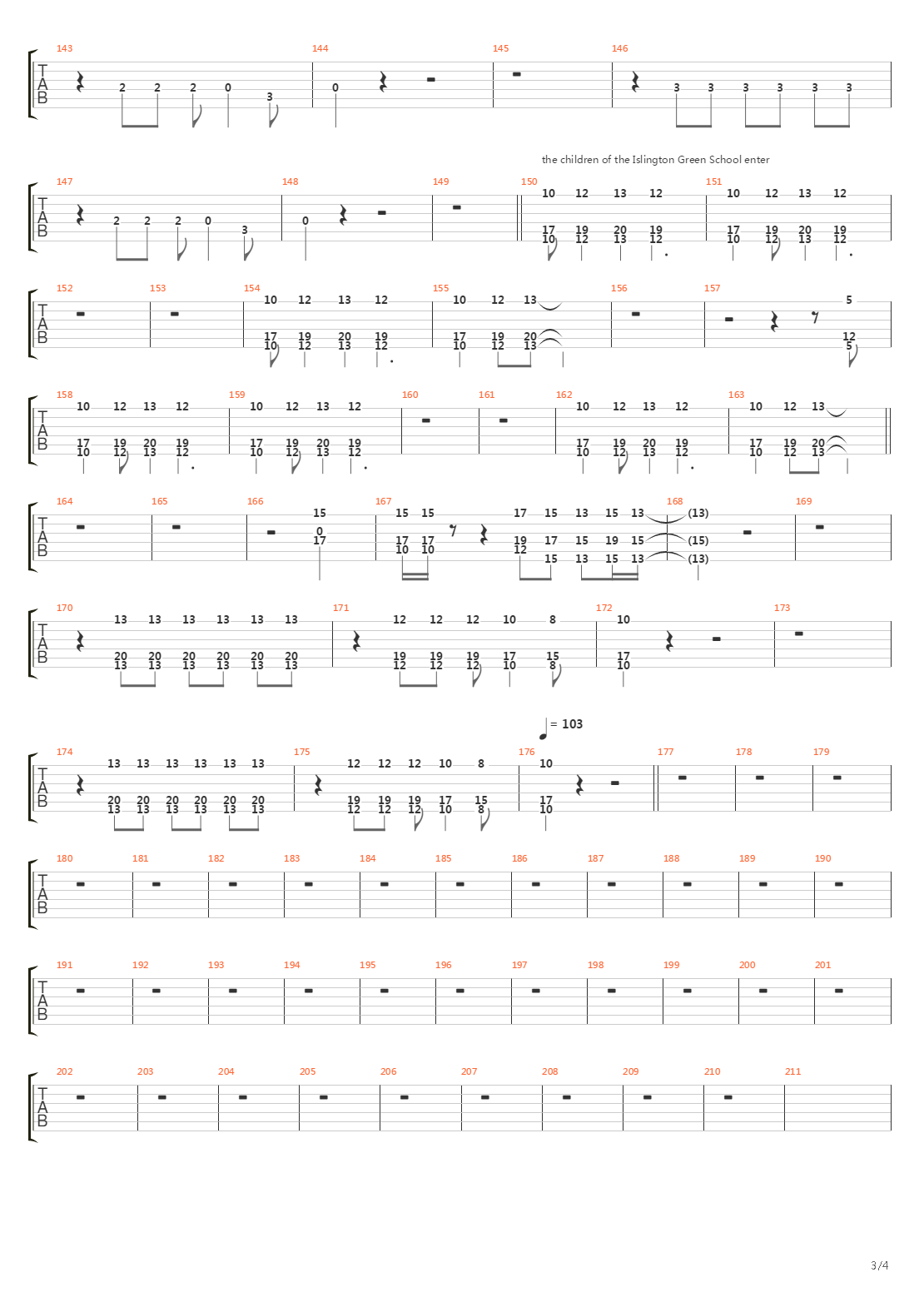 Another Brick In The Wall Part 1-2-3吉他谱