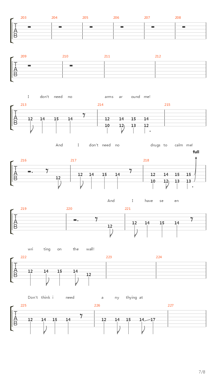 Another Brick In The Wall Part 1-2-3吉他谱