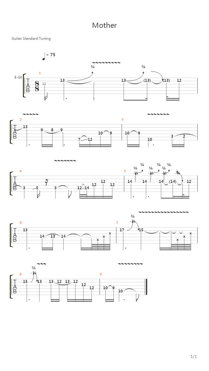 Mother吉他谱