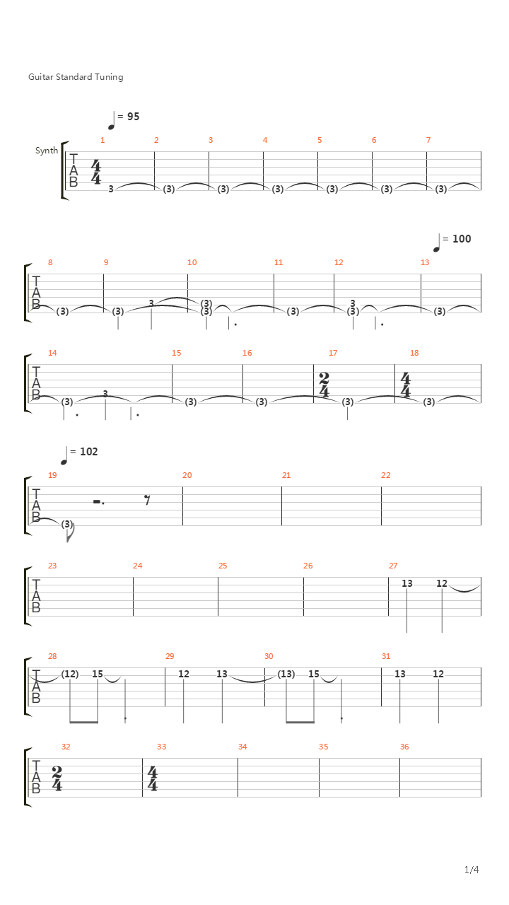 On The Turning Away吉他谱