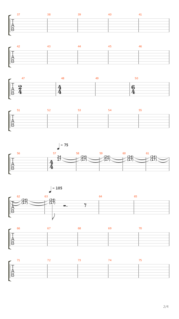 On The Turning Away吉他谱