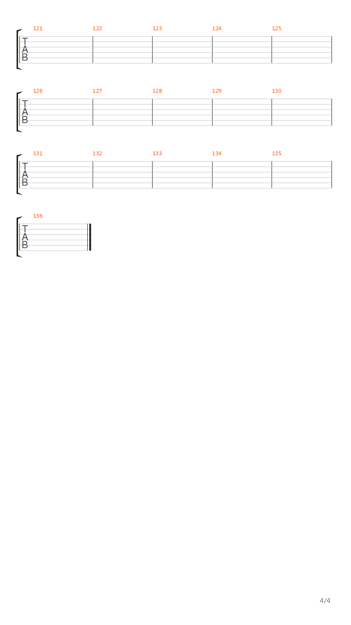 On The Turning Away吉他谱