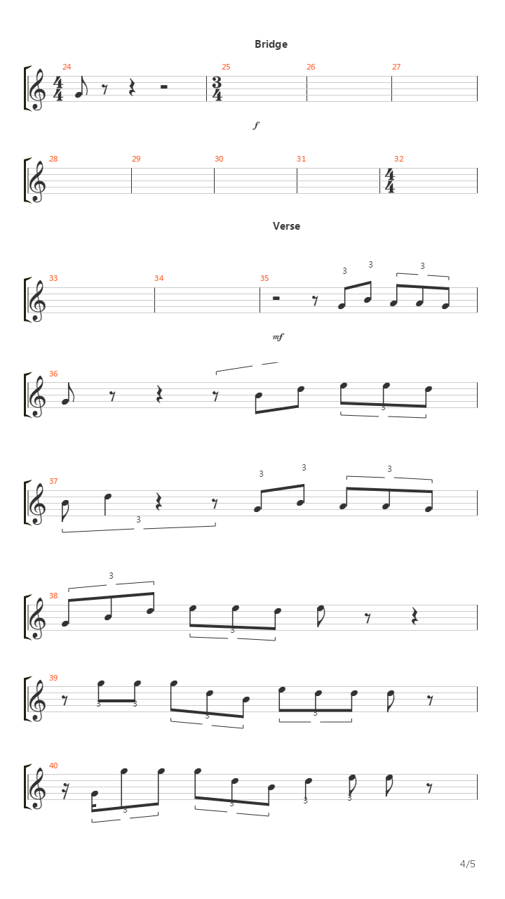 On The Turning Away吉他谱