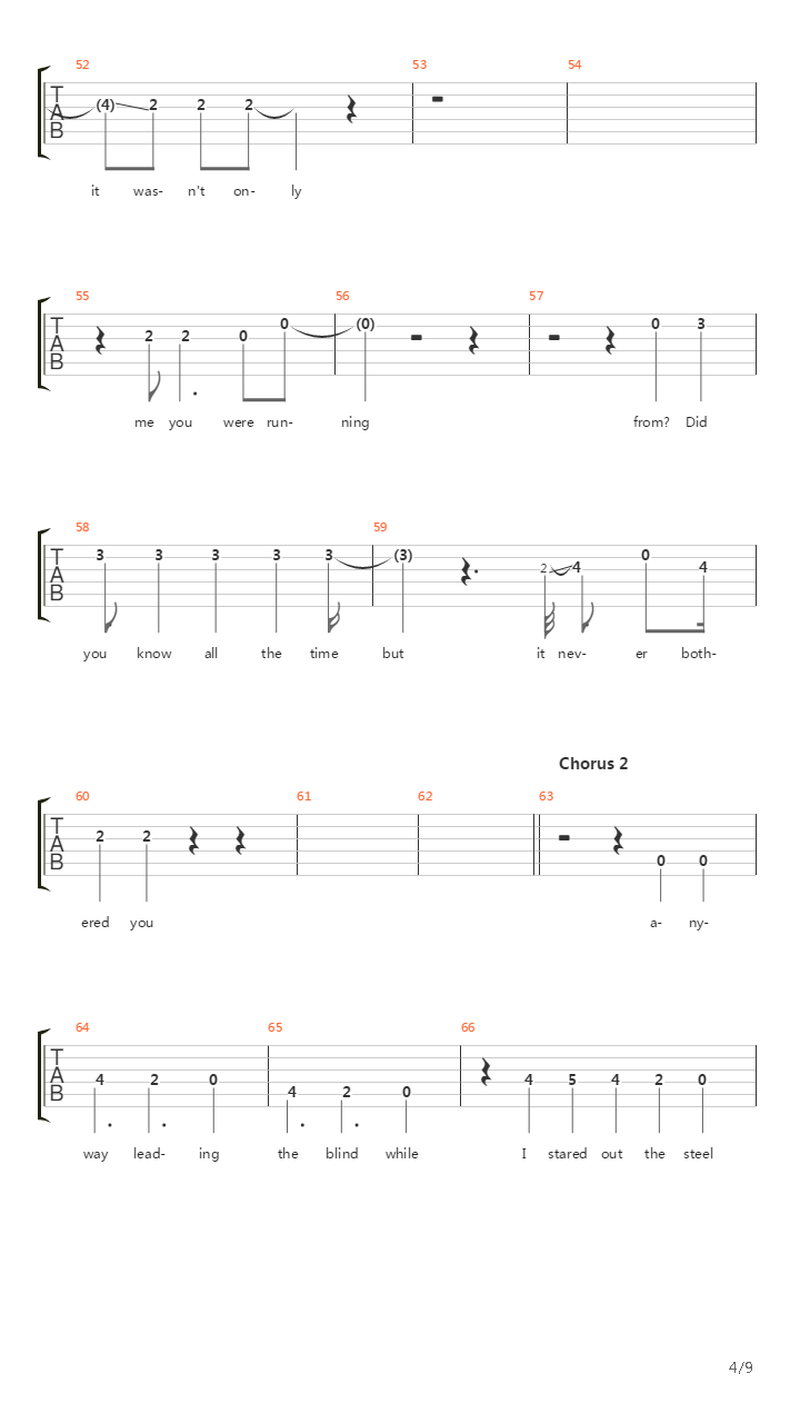 Poles Apart吉他谱