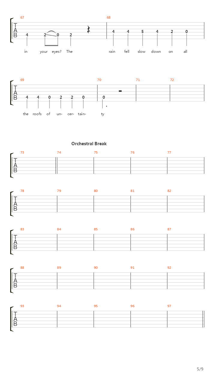 Poles Apart吉他谱